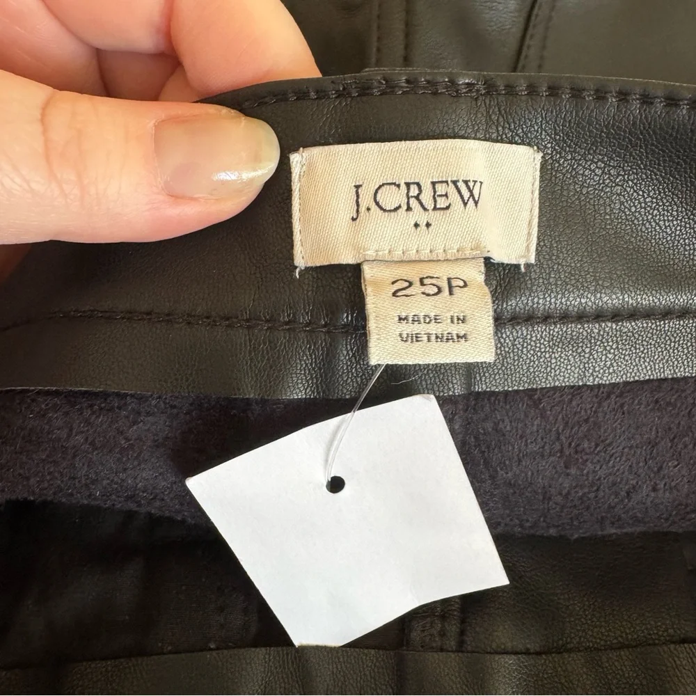 J Crew | Straight Vegan Leather Pants